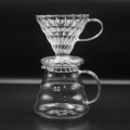 500 / 300ML glass dripper and coffee maker set for Japanese style V60 reusable glass coffee filter coffee tool