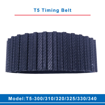 T5 Timing Belt Model T5-300/310/320/325/330/340 Rubber Belt Teeth Pitch 5mm Transmission Belt Width 10/15/20/25/30/35/40/45/50mm