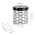 Outdoor Mini Heater Stove Stainless Steel Camping Tent Warming Stove Cover Survival Gas Heater Stove