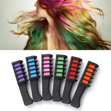 Fashion 6 Colors Mini Disposable Personal Use Hair Chalk Color Comb Dye Kits Temporary party Cosplay Salon Hair Coloring