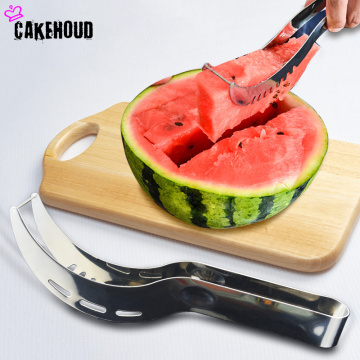 CAKEHOUD High Duty Stainless Steel Watermelon Slicer Melon Cutter Knife Corer Fruit Vegetable Tools Smart Kitchen Gadgets