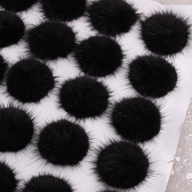 5pcs DIY 5cm Mink Pompoms Fur balls for Sewing On knitted beanies keychain and scarves shoes Hats fur pom pom DIY Accessories