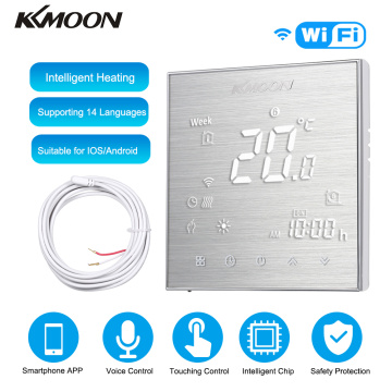 KKmoon Digital Underfloor Heating Thermostat for Electric Heating System Floor Air Sensor WiFi home Room Temperature Controller