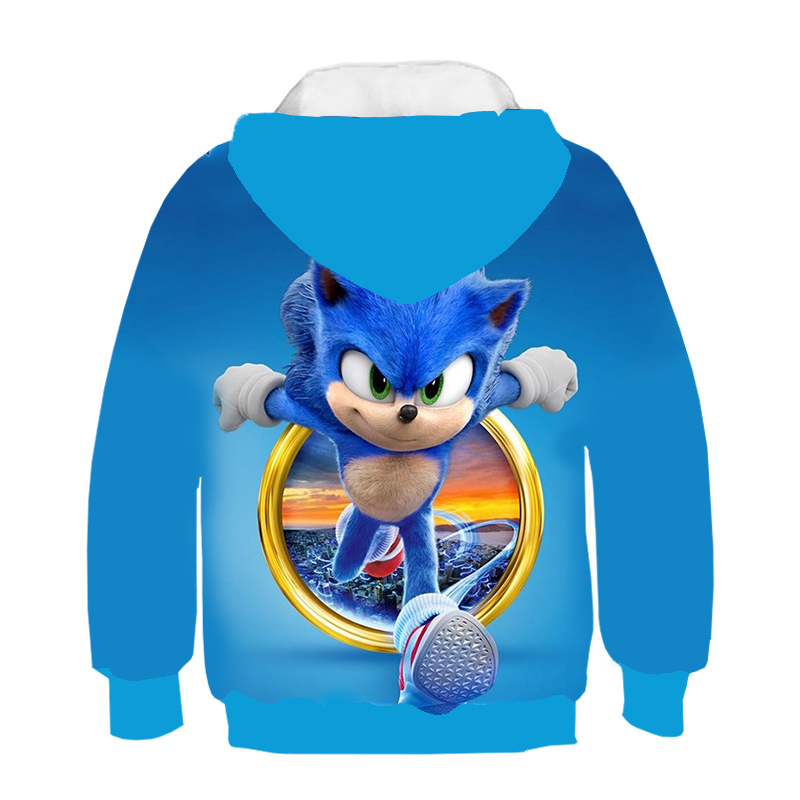 Cartoon Sonic the Hedgehog 3D Kids Hoodies for Girls Sonic Children's Sweatshirt for Boys Girls Sweat Shirt Child Hoodies Tops