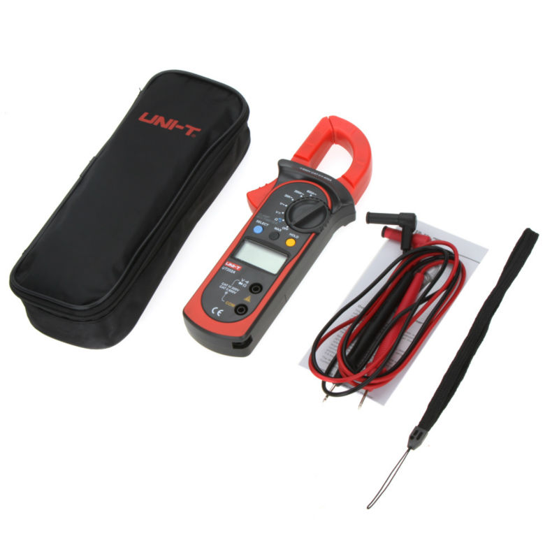 AC 600A Clamp Meter Digital UNI T UT202A AC DC 600V Voltmeter 2000 Counts Manual Range Resistance Diode Tester Data hold/MAX/MIN