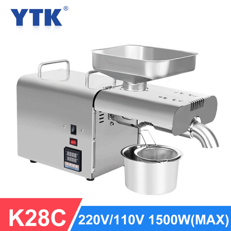 YTK K28C Automatic Oil Press Household FLaxseed Oil Extractor Peanut Oil Press Cold Press Oil Machine 1500W（max）