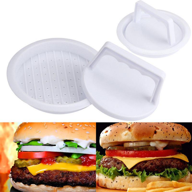 Hamburger Press Device Round Shape Food-Grade Plastic Multi-function Kitchen Meat Beef Grill Burger Press Patty Maker Mould