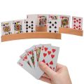1pc Wooden Hands-Free Playing Card Holder Board Game Poker Seat Lazy Poker Base XXUF