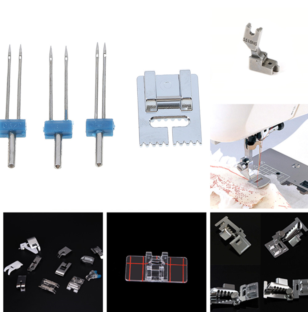 1PCS Presser Foot Feet Kit Set Hem Foot Spare Parts For Brother Singer Janome Domestic Sewing Machine Accessories