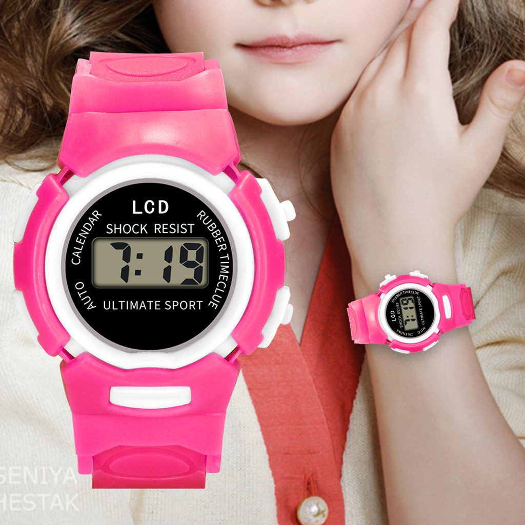 Children Girls Watches Analog Digital Sport Led Electronic Waterproof Wrist Watch New Electronic Date Clock Reloj Infantil 2020