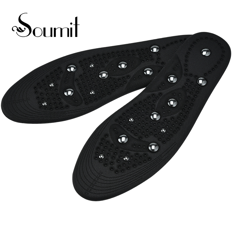 Soumit Acupressure Magnetic Foot Massage Insoles EVA Soft Shiatsu Shoes Pad Weight Loss Slimming Insole for Men Women Shoes