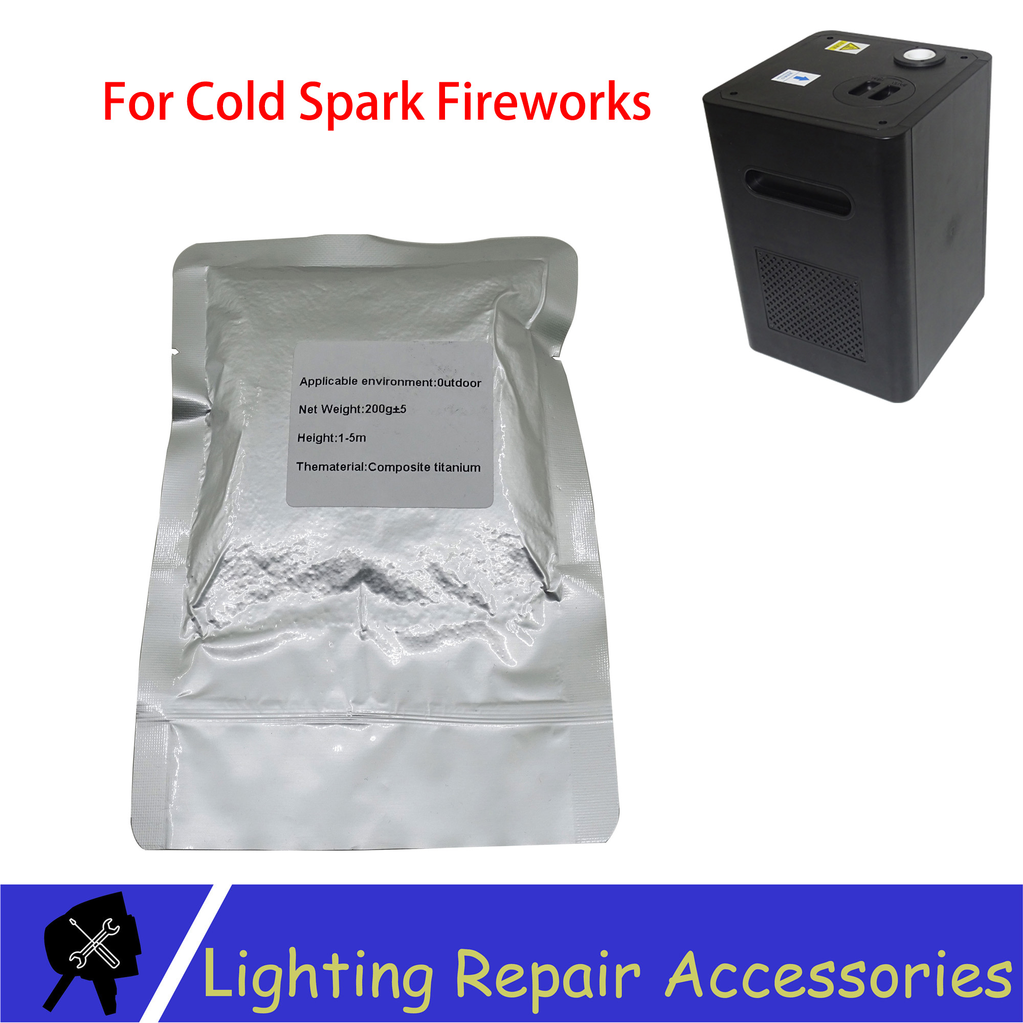 200g/bag Outdoor Indoor Cold Spark Sparkler Metal Titanium Powder For Cold Flame Stage Firework Machine Powder