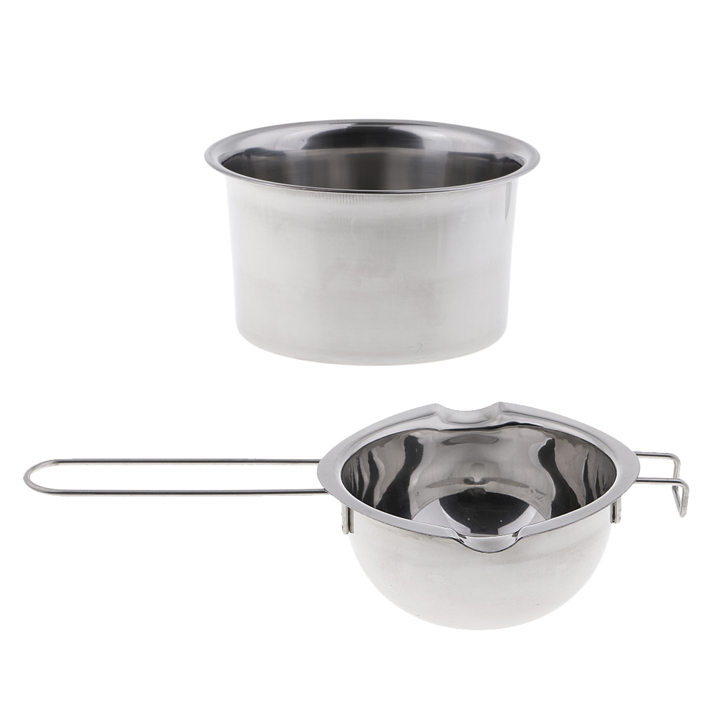 2 Pieces/set Stainless Steel Candles Wax Melting Pot Double Boiler for DIY Wedding Candles Soap Making Supplies