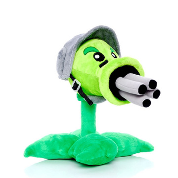 1pcs 30cm Plants vs Zombies Plush Toys PVZ Plants Gatling Pea Peashooter Soft Stuffed Toy Doll for Children Kids Gifts