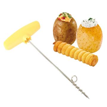 Sale Creative Potato Slicer Rotary Potato Tray Spiral Slicer Knife Handle Cut Potato Roll Kitchen Accessories Potato Tools 40