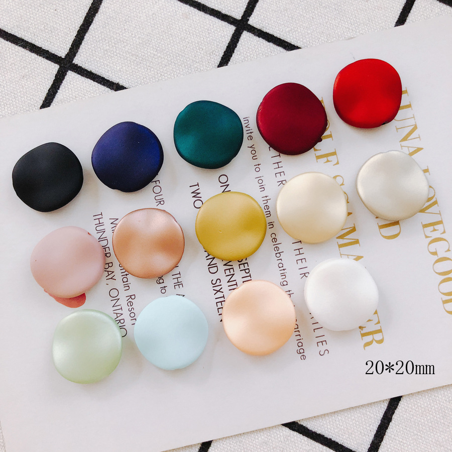 Rubber Colors Acrylic Pearl Round Waves Jewelry DIY Beads 10pcs 20mm DIY Beading Material Colorful Plastic Lucite Loose Beads