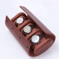 Watch Storage Case/3 Slots PU Leather Watch Organizer Box for Travel/Business/Trip