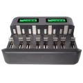 8 Slots Lcd Display Usb Smart Battery Charger For Aa Aaa Sc C D Size Rechargeable Battery 1.2V Ni-Mh Ni-Cd Quick Charger