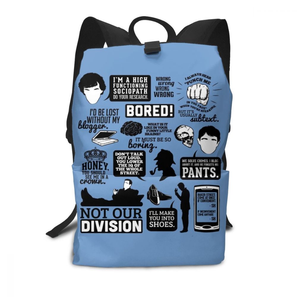 Sherlock Backpack Sherlock Backpacks Trendy Man - Woman Bag Multi Pocket High quality Sports Teenage Bags