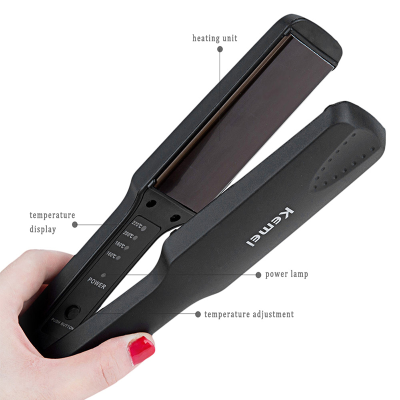 Kemei Fast Heating New Flat Iron Straightening Irons Styling Tools Professional Hair Straightener Free Shipping hair irons 5