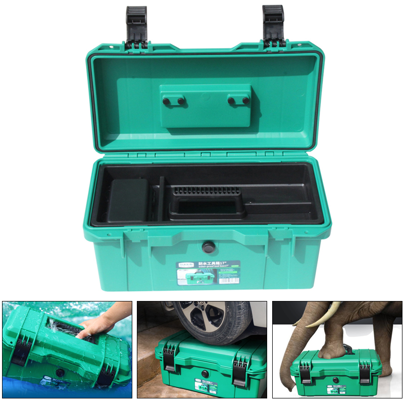 LAOA Waterproof Tool Kit 15"/17"/19" Tool box Two Layers Seal box Shockproof Case Plastic Toolbox Portable Suitcase for Tools