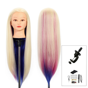 Head Dolls for Hairdressers Hair Synthetic Mannequin Head Hairstyles Female Mannequin Hairdressing Styling Training Head
