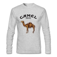 Top Camel T Shirt Brand Men's T-shirt Cotton Crewneck Long Sleeve Custom T Shirts For Boys