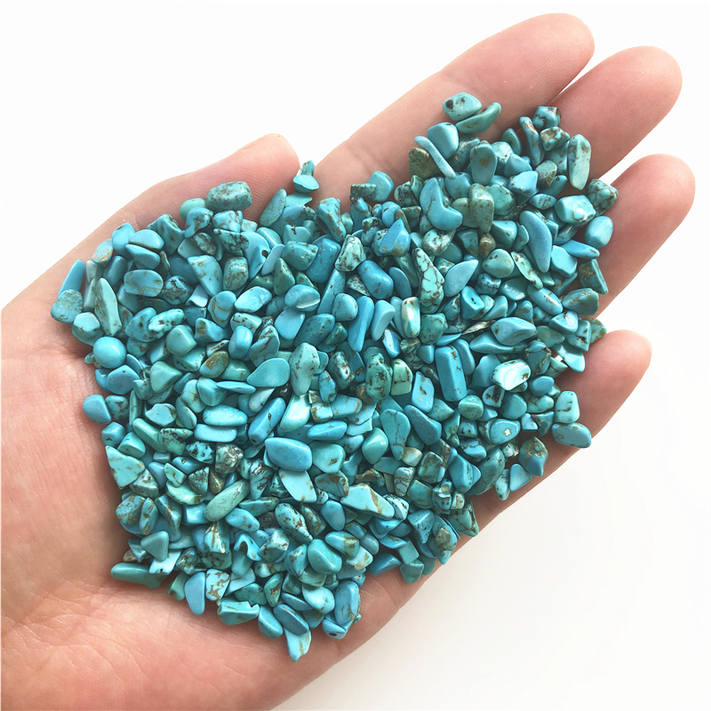 100g 3-6mm Green Turquoise Rock Polished Rough Stone Nugget Healing Aquarium Gravel Natural Stones and Minerals