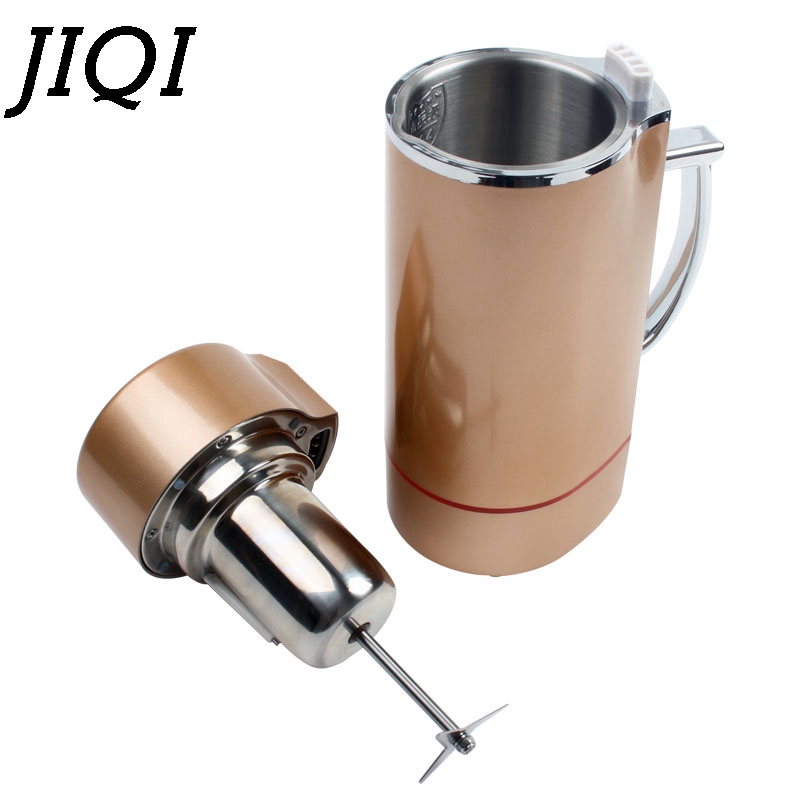 JIQI Mini Automatic Soymilk Soya-bean Milk Maker Portable Grain Beans Grinder Stainless steel Juicer Machine Baby Food Blender