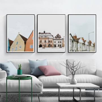 Scandinavia Building Landscape Canvas Printings Paintings Posters and Prints Living Room Wall Pictures Home Decorative