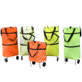 Folding Shopping Bag Cart on Wheels Bag Hand-pull Vegetables Bags Portable Travel Storage Organizer Tug Package Trolley Case New