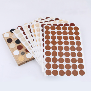 10 Sheet 21MM Sticker Screw Hole Self Adhesive Decorative Films Furniture Caps Cover Paper Hole Stickers Self-adhesive Cabinet
