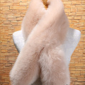Neck Long Faux Fur Collar Scarfs Women Winter Fur Thick Fashion Warm Fake Fox Fur Shawl Female Scarves Imitation Fur Wraps 115cm