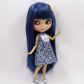 ICY DBS Blyth doll No.BL6221 Blue hair JOINT body Super Black and Tan skin 1/6 BJD Neo 30cm