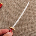 1PCS Unisex Anime Naruto Metal Alloy Jewelry Zoro Katana Buckle Game Model Sabre Samurai Sword Keychain Scabbard Key Ring Gift
