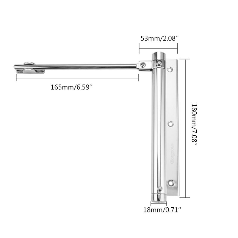 Home Automatic Self Closing Hinge Door Closer Single Spring Adjustable Lightweight Silent Without Buffering Surface