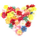 20pcs 4cm Artificial Flower Silk Plum Blossom Wedding Decorative Flower DIY Wreath Gift Cut & Clip Craft Fake Flower Decoration