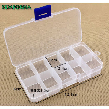 Fishing Tackle Box Fly Fishing Box Spinner Bait Minnow Popper 10 Compartments Fishing Accessories