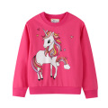 Autumn / Winter 2020 New Top Unicorn Girl's Sweater O-neck Children's Knitting Cartoon crew neck Pullover Sweater 3093