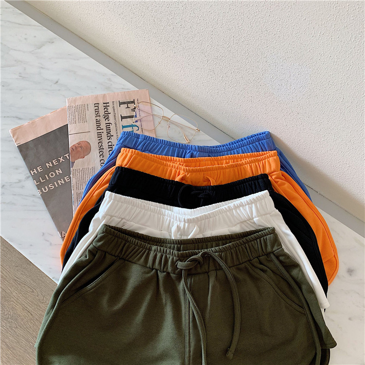 New summer Women Short Pant Casual Lady All-match Loose Solid Soft Leisure Female Workout Waistband Skinny Stretch Shorts