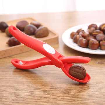 Portable Creative Chestnut Cutter Stainless Steel Walnut Cross Open Knife Cherry Plier Clamp Clip Cracker Opener Kitchen Tools