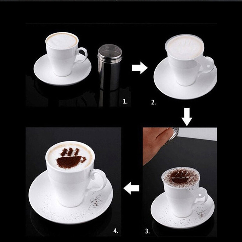 Creative Kitchen Accessories 16pc Fancy Coffee Printing Template Kitchen Tools Kitchenware Coffee Spray Template Kitchen Gadgets