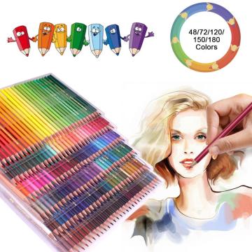 180 Watercolor Pencils Set Premium Quality Coloured Cores with Vivid Colours to Create Beautiful Blended Effects with W
