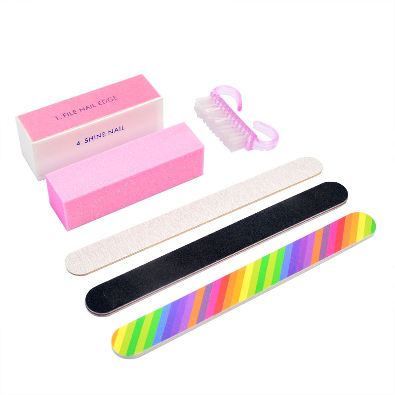 6pcs Sanding Files Buffer Block Nail Art Salon Manicure Pedicure Tools UV Gel Set Kits Top Quality Nail Art Shiner Nail Buffers