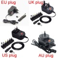 1PCS 3v 4.5v 5v 6v 7.5v 9v 12v 200mA 300mA 400mA 500mA 600mA 700mA 800mA Power Adapter with 6 pieces connection tip power supply
