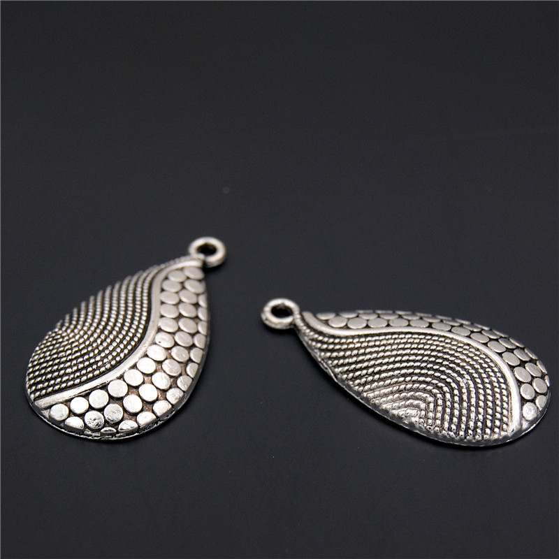15PCS Retro Zinc Alloy Water Drop Shape Bead Charms Pendants For DIY Jewelry Accessories A2327