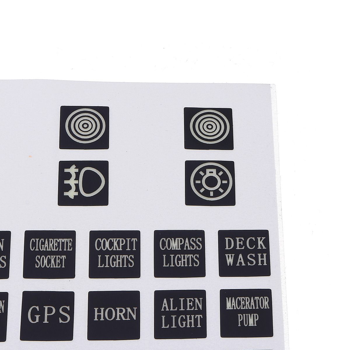 Rocker Switch Label Decal Circuit Panel Luminous Sticker For Car Marine Boat Truck Instrument Switches Relays Decor Sticker