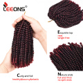 Leeons Crochet Braids Hair 8Inch Soft Spring Twist Hair Extension Synthetic Fluffy Nubian twist Ombre Braids Hair 30Roots/pcs