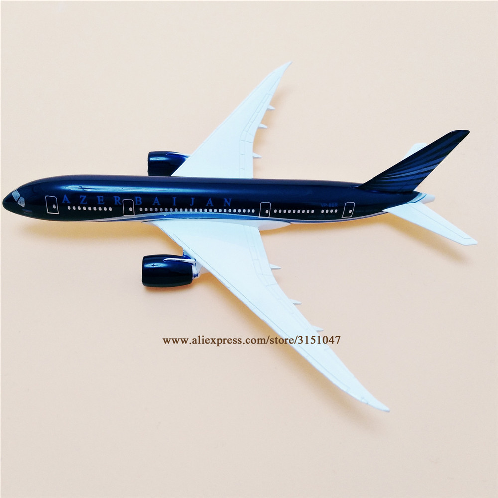 16cm Metal Alloy Plane Model Air Azerbaijan Airlines B787 Boeing 787 Airways Aircraft Airplane Model w Stand Gift