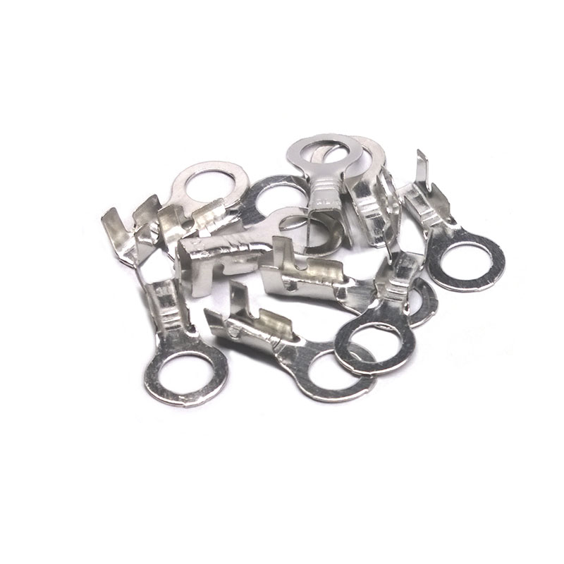 50 pcs/lot O-Type 3.2/4.2/5.2/6.2/8.2 Splice Terminals Tin Cold Pressed Electric Plating Cosse Sertir For Cable Car Speaker Male